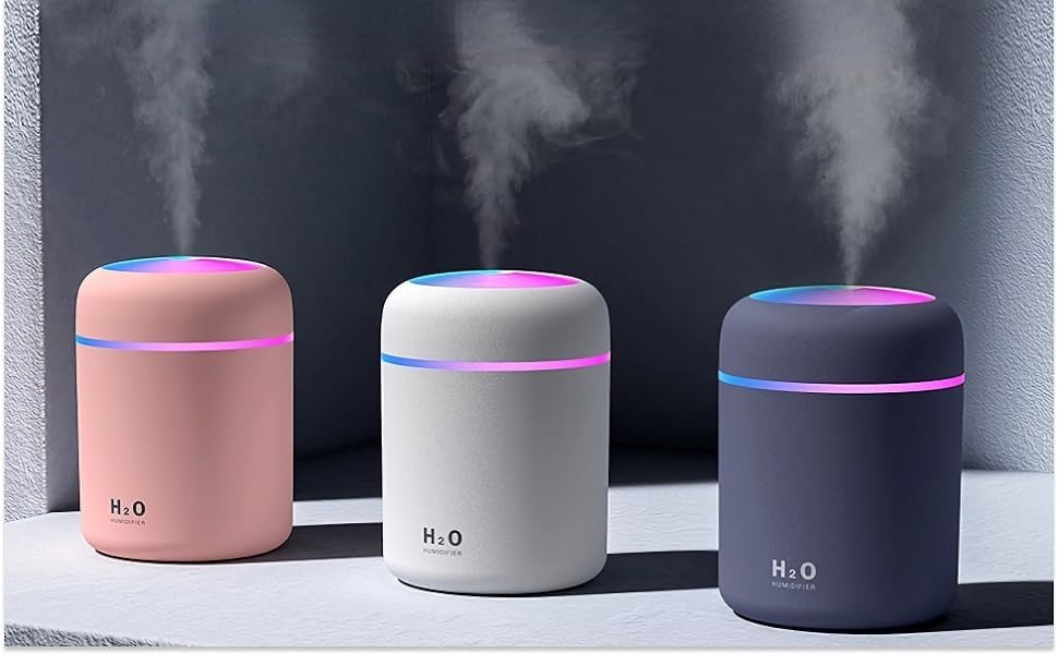 Stonsell Cool Mist Ultrasonic Humidifier for Room Moisture, Aroma Diffuser for Home, Diffuser with Colorful Light, Auto Shut-Off Ideal for Office, car, Travel, Home (300ml)-image-31