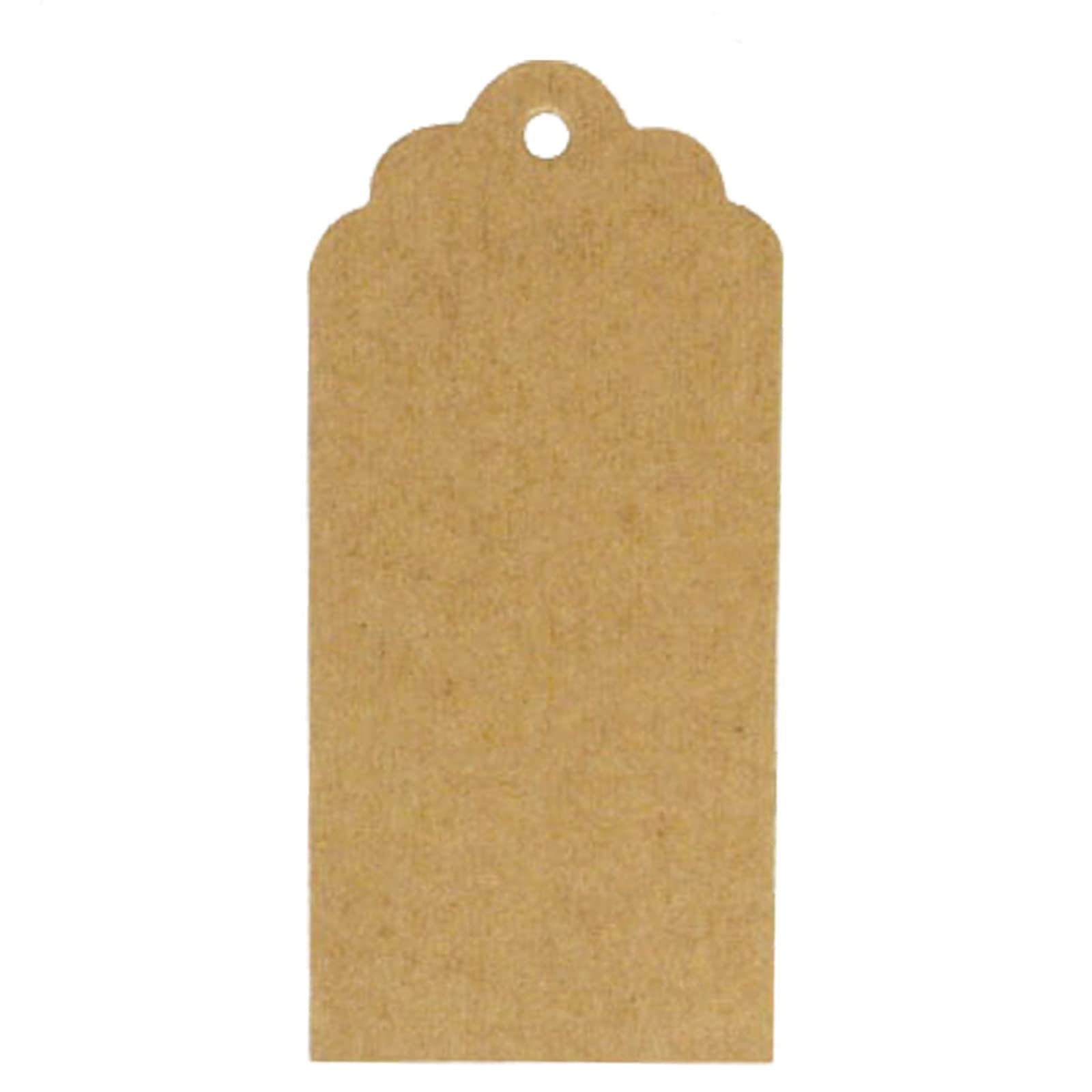 Wrapables 50 Geschenkanhänger/Kraft Tags, mit Gratis Schnitt Saiten für Geschenke, Basteln und Preis Tags Scalloped Tag Scalloped Tag