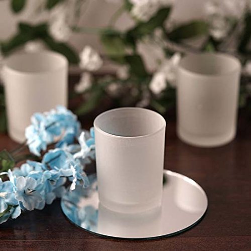 TABLECLOTHSFACTORY Frosted Votive Candle Holders-12/pk