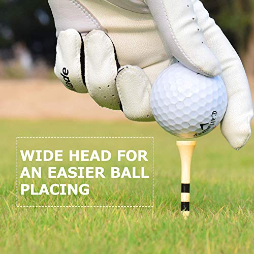 image for SAPLIZE Professional Bamboo Golf Tees 2-3/4'' Pack of 150PCS Reduce Fr