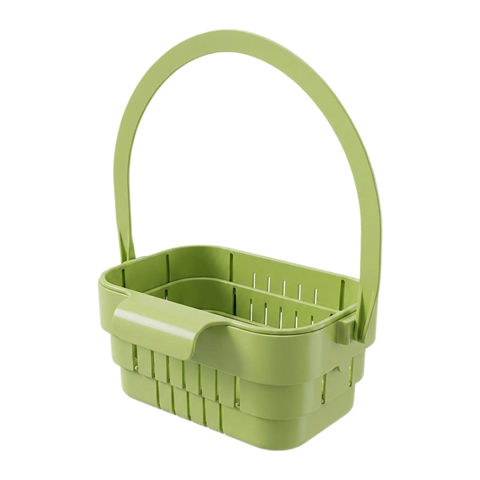 Collapsible Faucet-Hanging Sink Strainer Basket,Hanging Drain(Green)