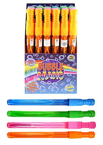 24 x Bubble Swords Assorted Colours Bubble Magic 110ml - Wholesale Box