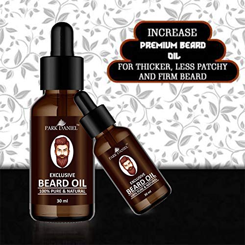 Image of Park Daniel Exclusive Beard Oil 100% Pure Best Beard Growth Faster Oil for Men with Essentials Oil, Nourishes & Strengthens Uneven Patchy Beard 30 ml Combo - Pack of 5 (150 ml)