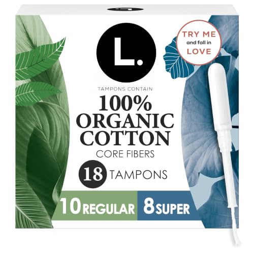 L. Tampons, Made with Organic Cotton, Regular/Super Absorbency, Multipack, Made Without Synthetic...