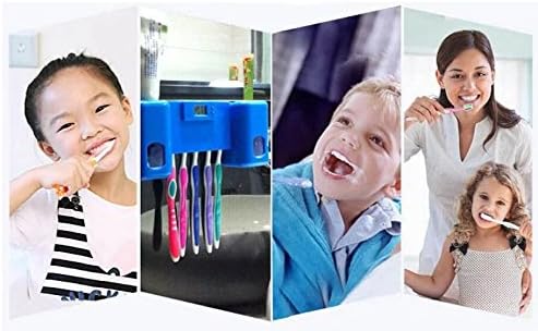 Automatic Squeezing Plastic Toothpaste Dispenser Toothbrush Holder Family Set image 4