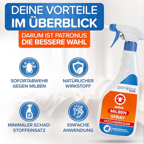 Milbenspray für Matratzen und Polster [500 ml] für Hausstaub-Allergiker – Ansicht 2