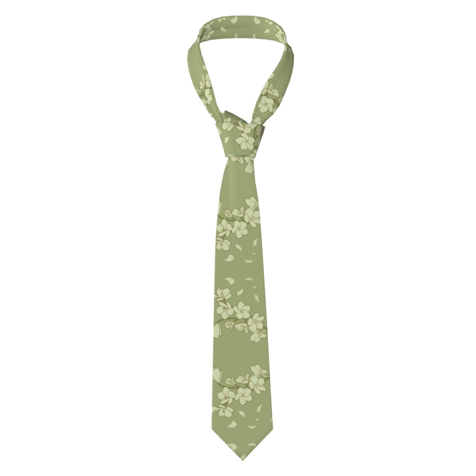 Whjshop Men's Black Necktie Cartoon Begonia Prints For Business, Daily, Work, Birthday, Wedding, Party, Banquet, Gift