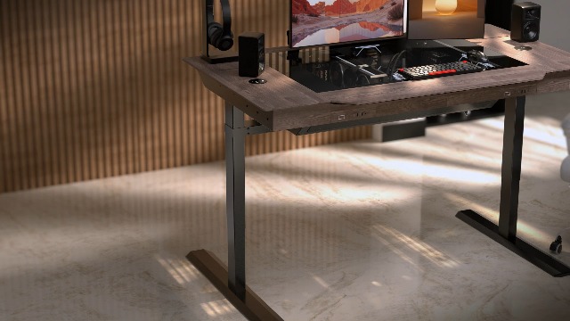 Amazon.com: Lian Li DK-07 Wood Motorized Standing Desk | Dual E
