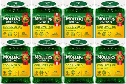 Moller’s ® | Lebertran Kapseln | Omega-3-Fettsäuren DHA & EPA, Enthält Vitamin A, D & E, Unterstützt Immunsystem, Herzfunktion… – Ansicht 1