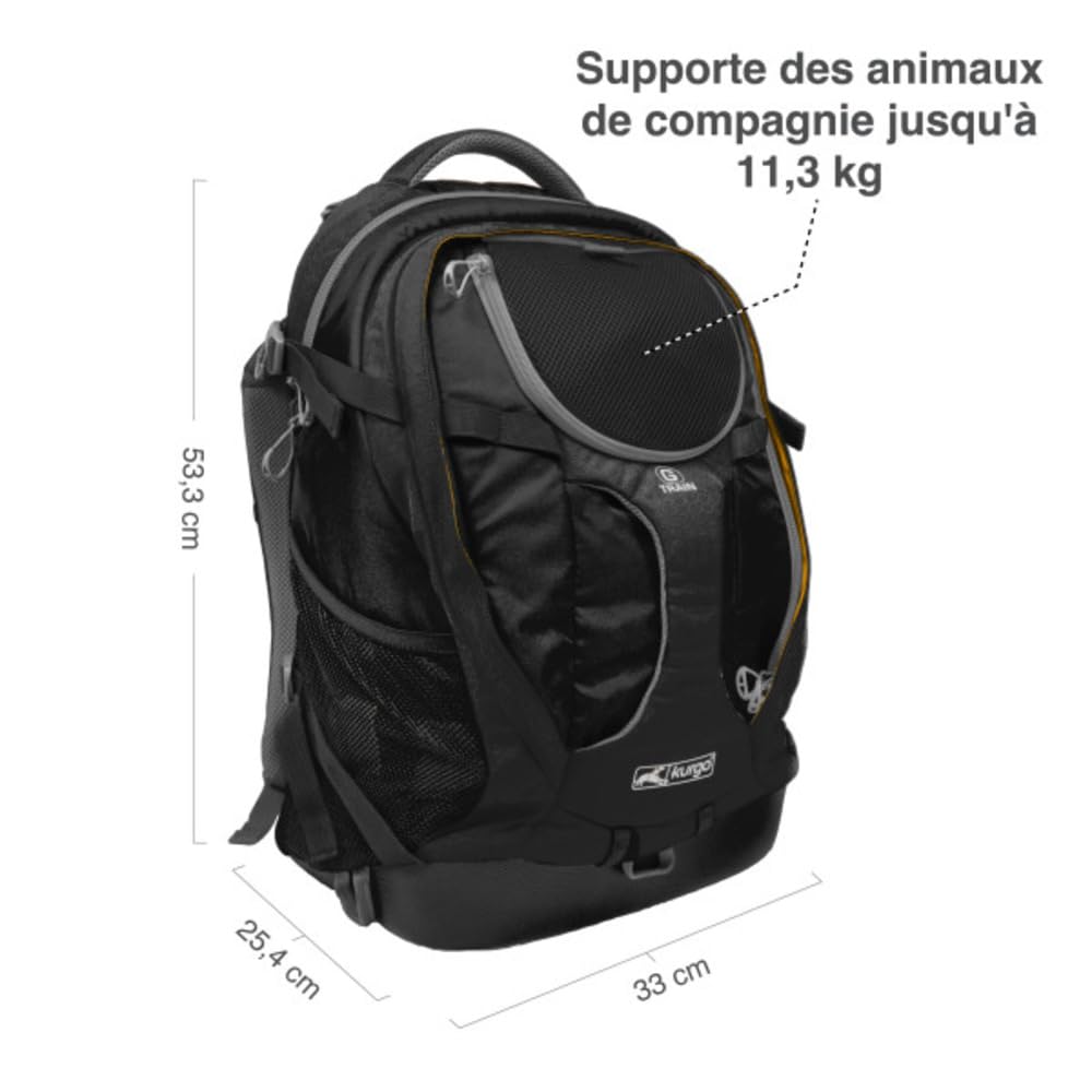 Kurgo G-Train Sac à Dos de Transport, Noir