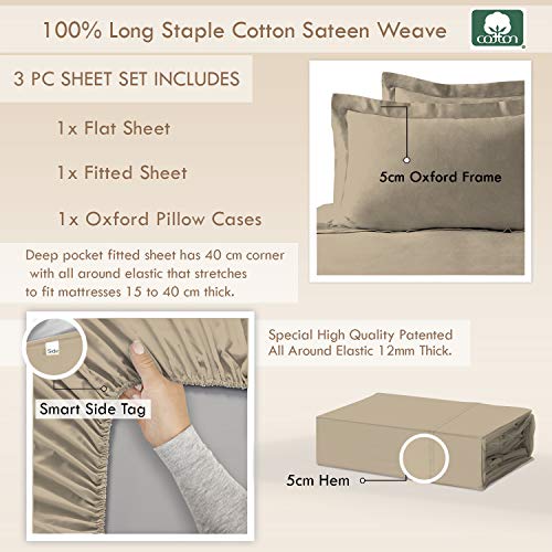 Pizuna Sheet Set, Simply Taupe, Sheet Set - Single - Image 3