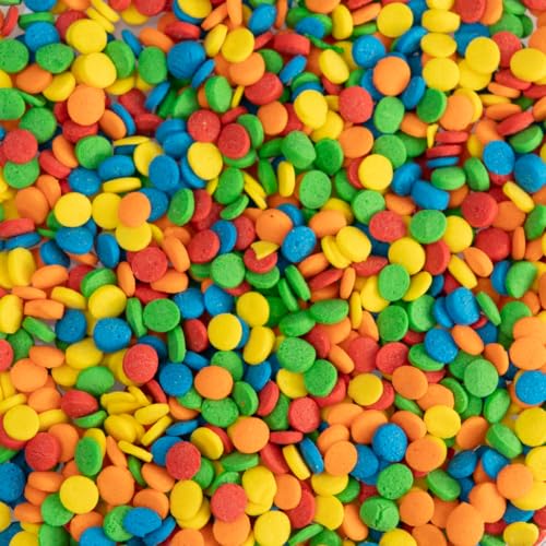 Image of Cake Mate Bright Confetti Sprinkles, Easy-Pour Lid, 26 oz | Bright confetti sprinkles in red, yellow, green, blue and orange add colorful texture to cakes, cupcakes and cookies