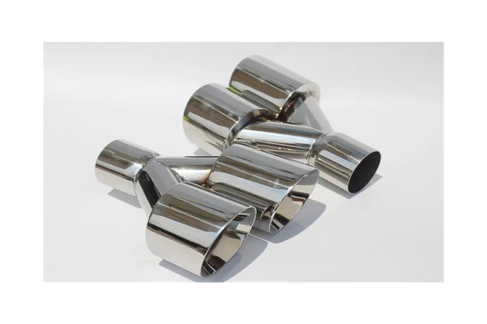 Terminale scarico 1 paio di terminali di scarico automatici universali in acciaio inox 304 da 63 mm/89 mm per golf(66MM IN 89MM OUT)