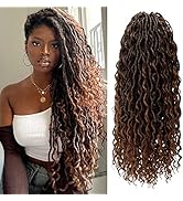 LIYATE Goddess Locs Crochet Hair 18 Inch 6 Packs Faux Locs Crochet Hair for Women Pre Looped Soft...