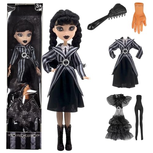 Muñeca Adams de Dumwick con caja regalo y vestido negro miniatura 1
