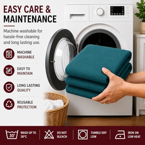 Image of Babylee 100% Waterproof King XL 78x72 Inch 6.5x6 Ft Fits Upto 10 Inch Mattress | Premium Terry Cotton Breathable Bed Protector | Mattress Cover for Double Bed | Teal