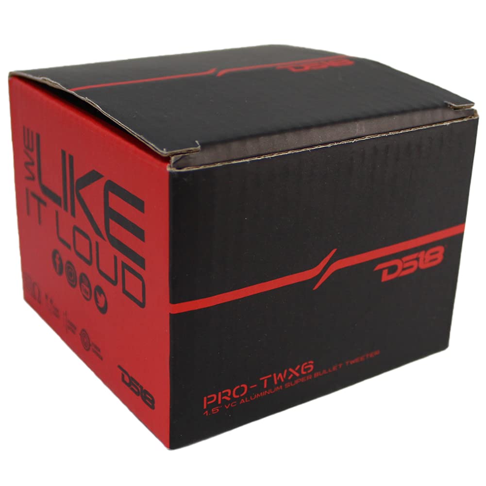 1 DS18 Pro-TWX6 PROTWX6 Driver Tweeter de compresión Cuadrado 4 x 4 10 x 10 cm 240 vatios rms 480 vatios máx 8 ohmios 112 db spl Fiesta casa, 1 Pieza