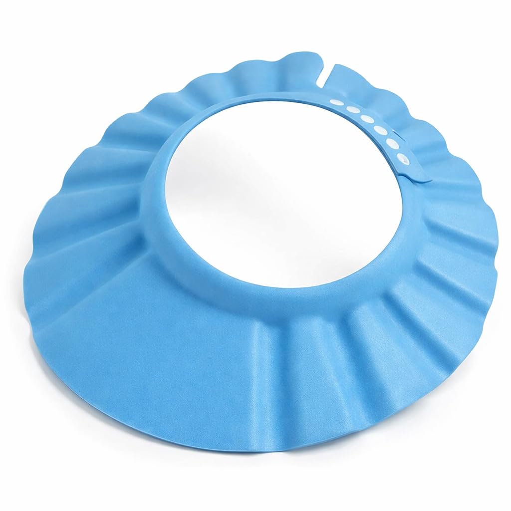 PARENCE - Cappellino da bagno per neonati - Protezione per occhi e orecchie | Cuffia regolabile per la doccia | Silicone morbido antiscivolo | Accessorio per il bagno, colore casuale