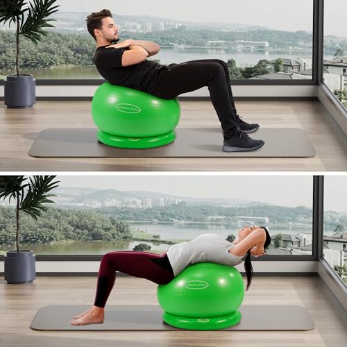 image for Fitvids Balance Ball with Inflatable Ring Base Kits, 65cm 26-inch Anti