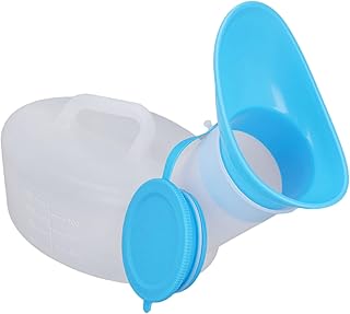 Urinal Bottle Spill Proof Large Capacity Leakproof Portable Pee Bottle Plastic Bedpan Bottle for Male Female Travel Hospital(800ml Female)