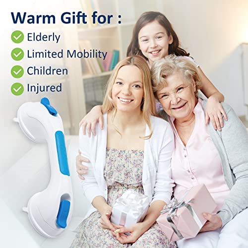 Image of TAILI Grab Bars for Shower,Shower Handles for Elderly Suction,12.2 inch,Blue