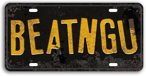 Jeepers Creepers BEATNGU Embossed License Plate Replica, Vintage Distressed Style Prop Car Number Tag Memorabilia, 12x6 Inch