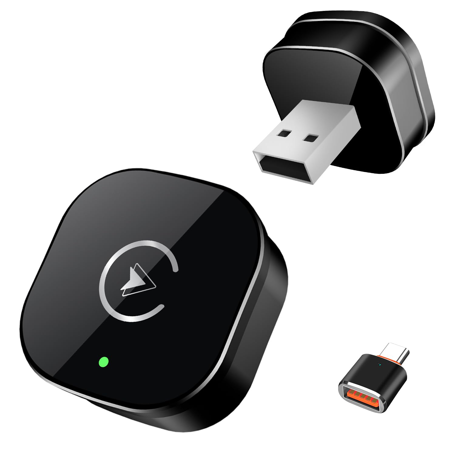 CarPlay Wireless Adapter 2026 Upgrade auf Kabelloses, Plug & Play, USB/Type-C, Mini & Stabiler Apple Car Play Wireless Adapter Kompatibel mit iOS 10+ Wired CarPlay Autos ab 2015