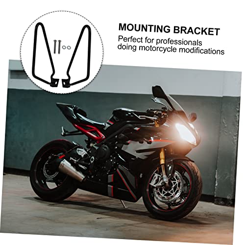 Soporte práctico para bolsa SUPVOX para motocicleta, soporte metálico para alforjas, rack de equipaje negro miniatura 6