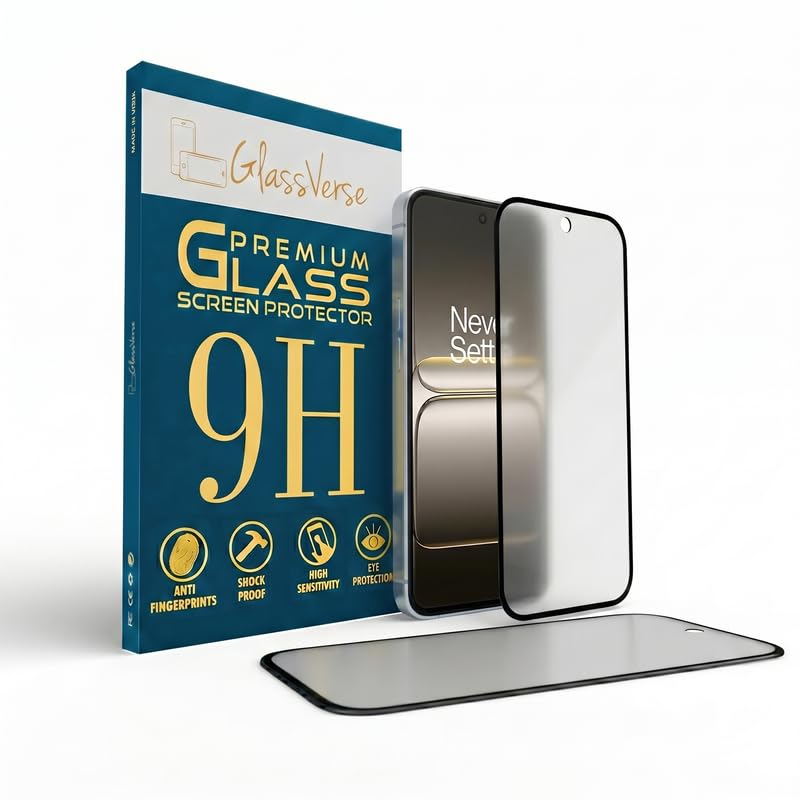 GlassVerse D+ Matte Tempered Glass With 18H Hardness For Oneplus Nord Ce 5 5G (Pack Of 2) with Free Installation Kit. Fu
