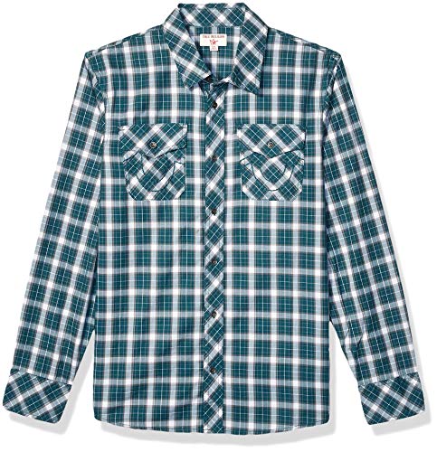 True Religion Men's LS Utility Woven Shirt, Fraser, M