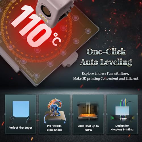Image of FLASHFORGE AD5X 3D Printer,Multi-Color Printing, 220x220x220mm Build Volume | Max 600mm /s High Speed, CoreXY & Auto Bed Leveling, Large Flow High Temp Direct Extruder, Print Smooth & Precision,Fit PLA-CF