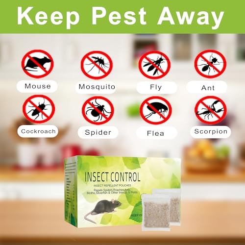 Mouse Repellent Pouches, 12 Pack Rodent Repellent, Natural Peppermint Oil Squirrel, Rat & Mole Deterrent for Indoor/Outdoor Use, Effective for Home, Car, RV, Garage, Garden, Basement