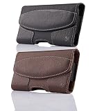 2 Pack Cell Phone Holster Case for iPhone 12 Pro Max, kiwitatá Nylon Pouch Belt Clip/ Loops Belt Hol