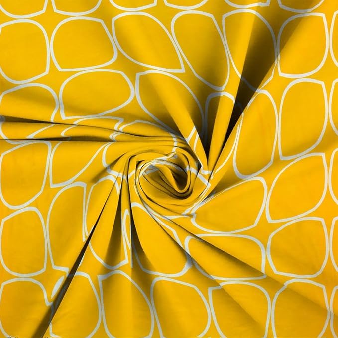 Image of Glace Cotton Flat Double Bedsheets with 2 Pillow Covers | Double Bed Breathable | Wrinklefree | Summer | Soft 200tc Supersoft | 90 x 90 inches, Yellow