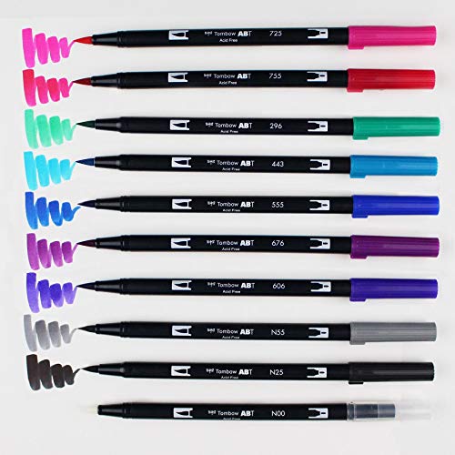 Image of Tombow Abt Dual Brush Pen Set Of 10, Galaxy, Multicolor