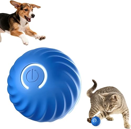 Miniatura 9 de Pelotas interactivas de juguetes para perros, pelota que rebota automática mejorada en 2026, bola vibratoria inteligente para mascotas, juguetes