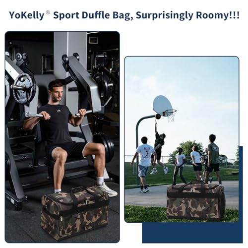 Image of Mens Gym Bag 20 inch, Camo | 40L, Sport Duffle Bag for Men, Weekender, Travel