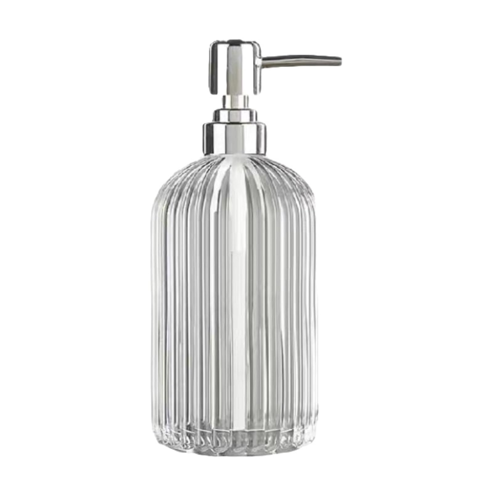 WDSOPK Bathroom accessories Soap Dispenser with Stainless Steel Pump Soap Dispenser Premium Quality for Lotion Bathroom Soap-7 Colors soap pump Home & Kitchen (Clear)