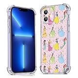 Oqplog Dishini Princess TPU Case for iPhone 11 Cartoon Clear Cute Girly Character Fun Cases for Girl
