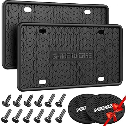 QiqaMole Silicone License Plate Frame Cover