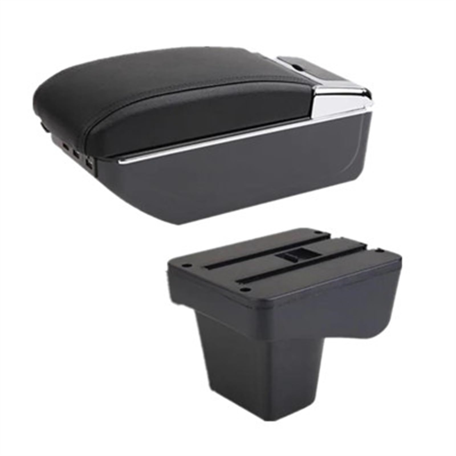 NMJLQW Storage Rack Car Interior Accessories Center Console Storage Box Multifunctional Armrest Storage Box For Vitara(D black line)