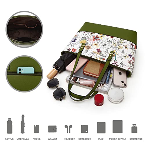 Image of Women Fashion Handbags Wallet Tote Bag Shoulder Bag Top Handle Satchel Purse Set 4pcs
