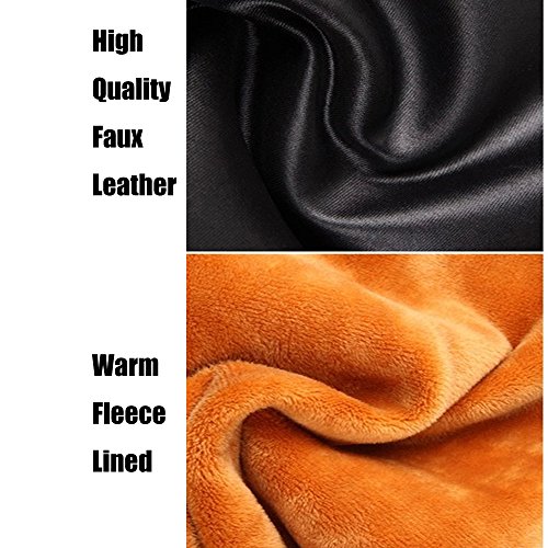 Tulucky Girls Winter Warm Pants Thick Fleece Lined Faux Leather Stretchy Teens Leggings2