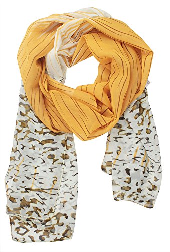 Change Women Fashion Leopard Pattern Colorful Shawl Scarf Wrap (Yellow)