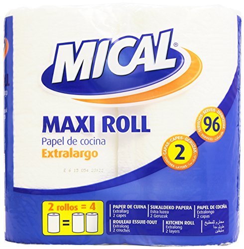 Preisvergleich Produktbild Mical Extra langes Maxi Roll Küchen-Rolle 2 Rollen