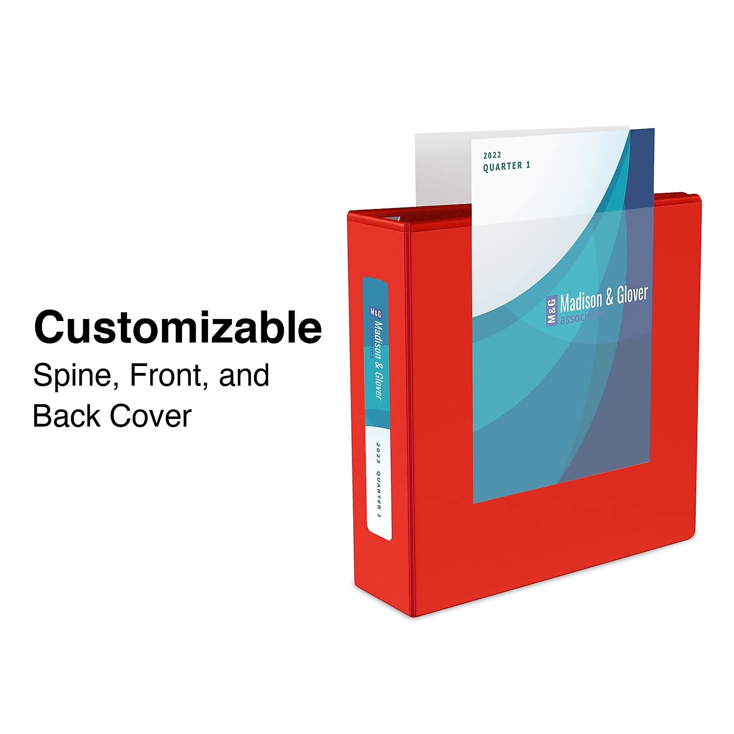 Staples Heavy-Duty 5-Inch D-Ring View Binder Red 1000 Sheets | Extra-large capacity for office archiving and bulk document storage. product thumbnail 3