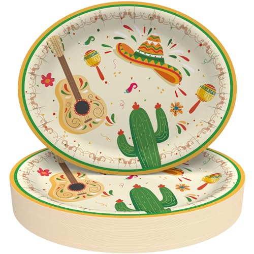 50-Pack Large Fiesta Paper Plates: Cinco de Mayo...