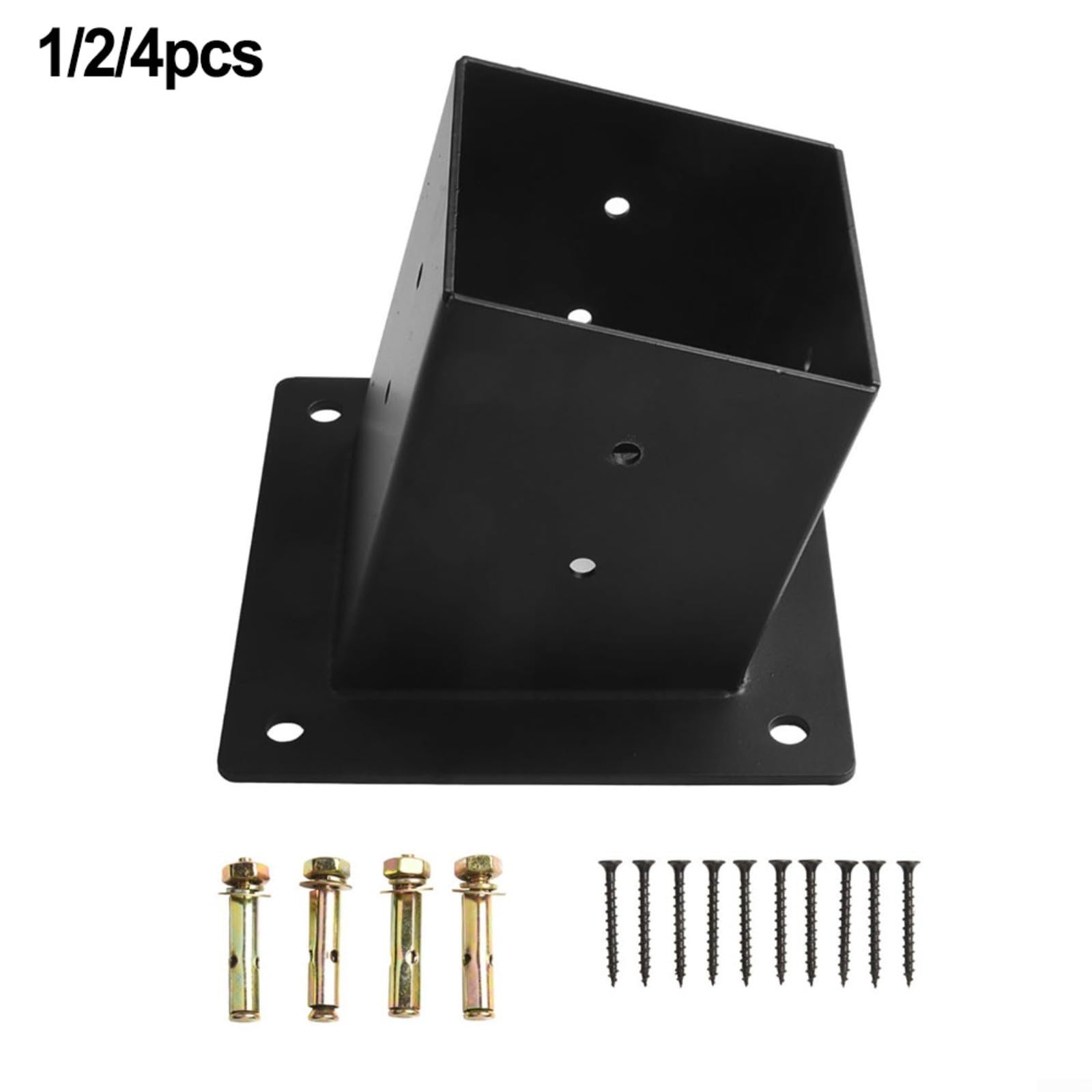 Soportes de pérgola de techo inclinados para montaje en pared para postes de 4 x 4 pulgadas, kit de accesorios de acero resistente con tornillos, resistente a la corrosión, soporte de