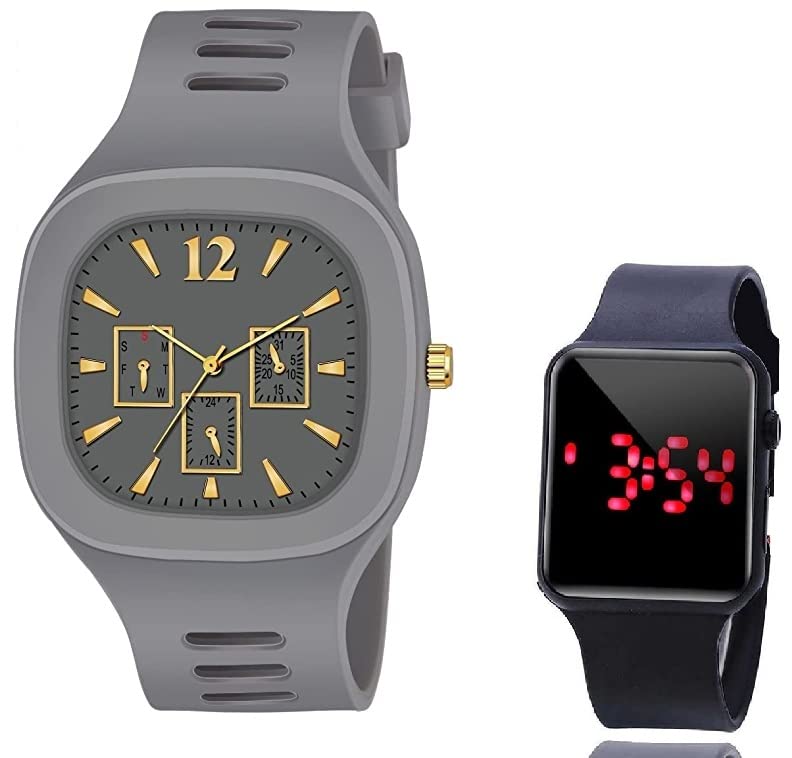 SELLORIA dial Square Shape Analog and with Digital Black Watch for Boys and Girls Watches for Boys (B0B3XST7MX) Amazon Price History, Amazon Price Tracker