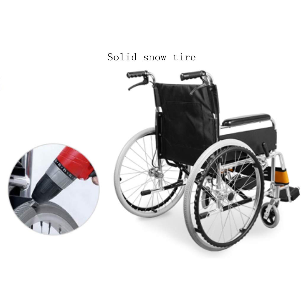 sedia a rotelle in Alluminio, Freni Anteriori e Posteriori con Telaio Fisso a Doppia Croce, Pneumatici gonfiabili, Telaio Pieghevole Leggero, Scooter Portatile da Trasporto, disabilitato